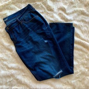 Old Navy Lightly Distressed Boyfriend Crop Jeans